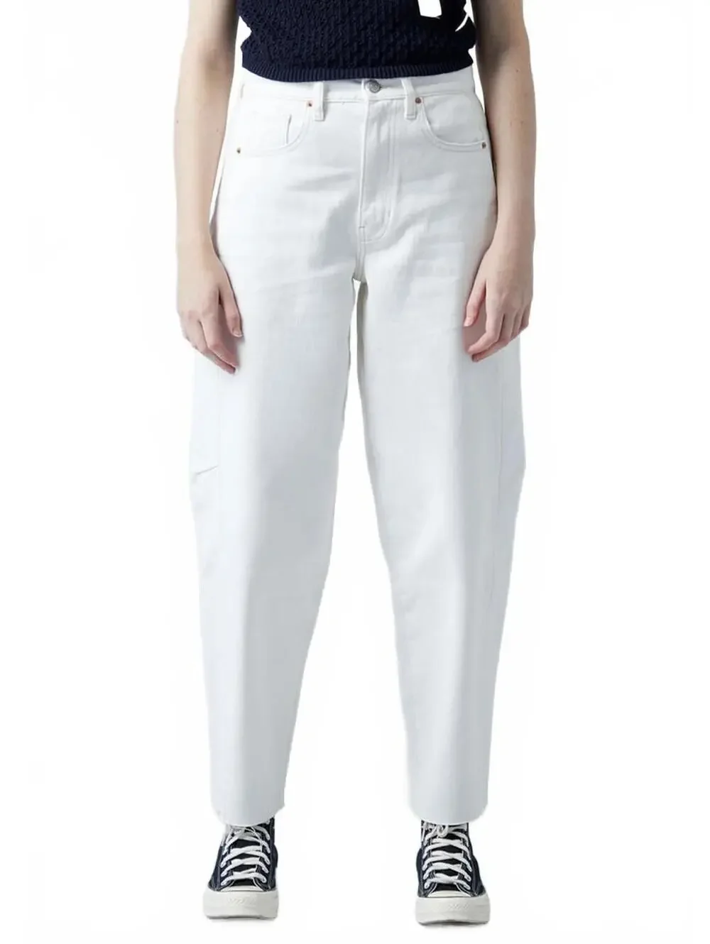 Pacsun Eco White Barrel Jeans NWT White Rose Size 25